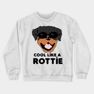 ROTTIE Rottweiler Dog Breed Pattern in Pink Crewneck Sweatshirt